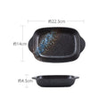 Axyaa Double Ear Baking Basin for Cheese Baked Rice, Commercial Oven Ceramic Tray