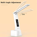 Axyaa LED Desk Lamp: Dimmable Touch, Calendar, Temperature Clock Night Light