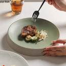 Axyaa Ceramic Cylindrical Plate Set Ideal for Pasta, Desserts, Snacks, Steaks, Sushi, and Molecular Cuisine