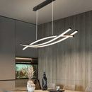 Axyaa Modern Nordic Chandelier for Dining Room, Luxury Long Bar Pendant Light