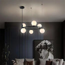 Axya Modern Glass Ball Pendant Lights with Adjustable Height & G9 Bulb