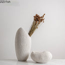 Axyaa Coral Texture Resin Vase & Tray Set for Modern Home Decor