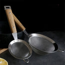 Axyaa Fine Mesh Skimmer Colander Wooden Handle Oil Filter Kitchen Utensil