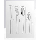 Axyaa Stainless Steel Tableware Set - Knife, Fork, Spoon, 4-Piece Steak Cutlery