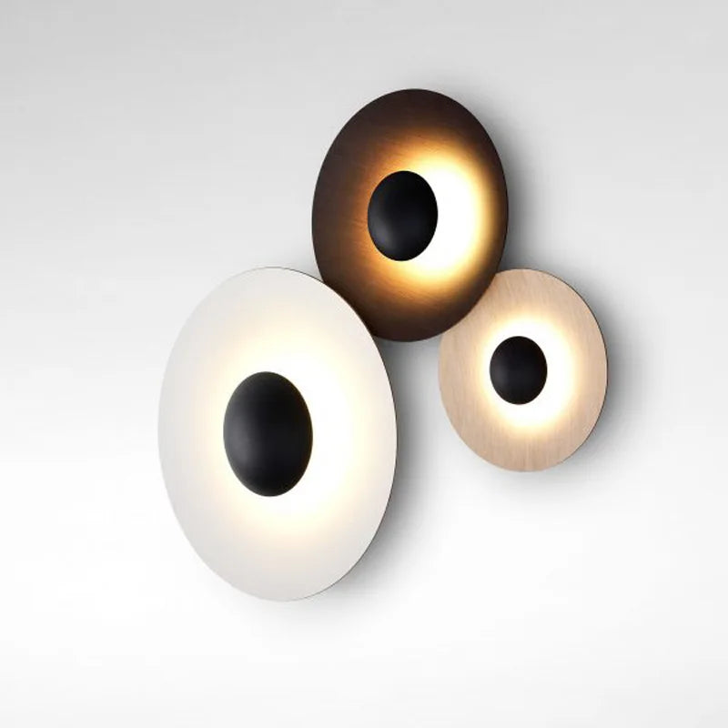 Axyaa Round Nordic Wall Sconce: Aluminum Modern Fashion Light for Bedroom