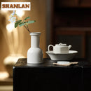 Ash Crockery Vase Set by Axyaa: Luxury Room Decor & Tea Set Craft