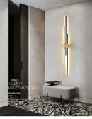 Axyaa LED Wall Light: Minimalist Copper Bedside Lamp for Bedroom, Living Room, TV Wall