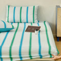 Axyaa Cotton Fitted Sheet, Fashion Stripe Design, Skin-Friendly, 180*200*30cm