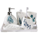 Axya Nordic Ceramic Bathroom Set: Soap Dispenser, Toothbrush Holder, Tumbler, Soap Dish