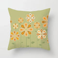 Axyaa Abstract Line Flower Print Pillowcase