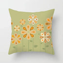Axyaa Abstract Line Flower Print Pillowcase