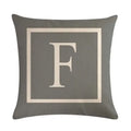 Axyaa Gray Alphabet Decorative Pillow Cover 45x45cm