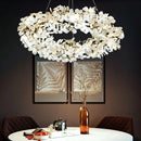 Axyaa Gold Villa Crystal LED Chandelier - Elegant Lighting for Dining Room & Lobby