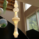 Axyaa Wabi Sabi Cotton Paper Pendant Lamp for Loft Living Room - Vertical Design
