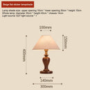 Axyaa Chinese Retro Solid Wood Floor Lamp with LED Light and Fabric Lampshade
