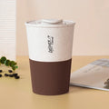 Axyaa Wheat Straw Coffee Cup with Cover - Durable Reusable Portable Drinking Mug