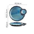 Axyaa Vintage Ceramic Dessert Plate Set - Creative Molecular Cuisine Tableware