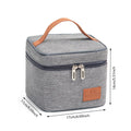 Axyaa Portable Gray Lunch Tote: Insulated Oxford Cooler Bag for Work, School, Picnics