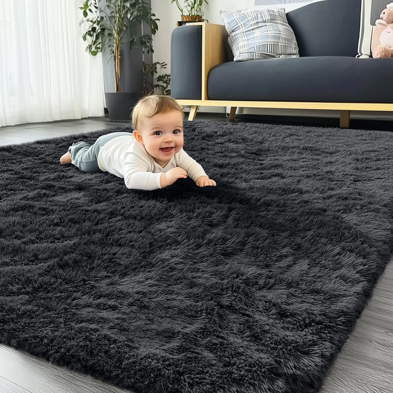 Axyaa Kids Bedroom Shaggy Carpet: Soft, Fluffy, Cozy Rugs for Boys and Girls