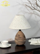 Axyaa Wabi-Sabi Ceramic Jar Table Lamp LED E27 Retro Designer Zen Art Decor