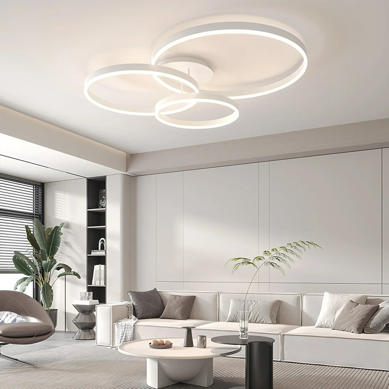 Axyaa Smart Led Chandeliers 3 Circle Ceiling Light with Remote Control App