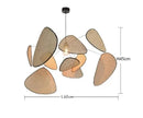 Axyaa Bamboo Weaving Rattan Chandelier for Zen Living Room Decor