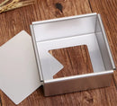Axya Anodized Aluminum Square Cake Pan with Removable Bottom
