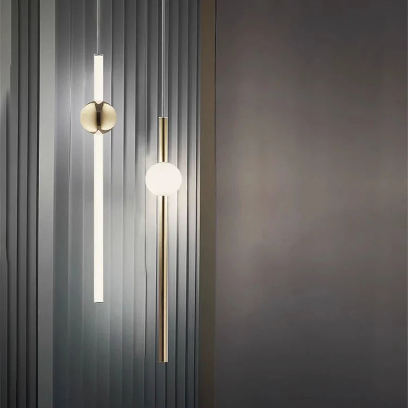 Axyaa Minimalist Modern Art Line Chandelier for Restaurant and Exhibition Hall