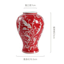 Axyaa Blue White Porcelain Ceramic Vase Chinese Retro Decor Flower Home Accessory