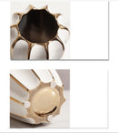 Gold Ceramic Vase with Flowers: Axyaa High-End Home Decor & Living Room Accent