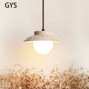 Axya Stone Chandelier: Cream Nordic Style Pendant Lamp for Bedroom and Home Decoration