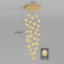 Axyaa Staircase Chandeliers for Living Room LED Pendant Light Lamps