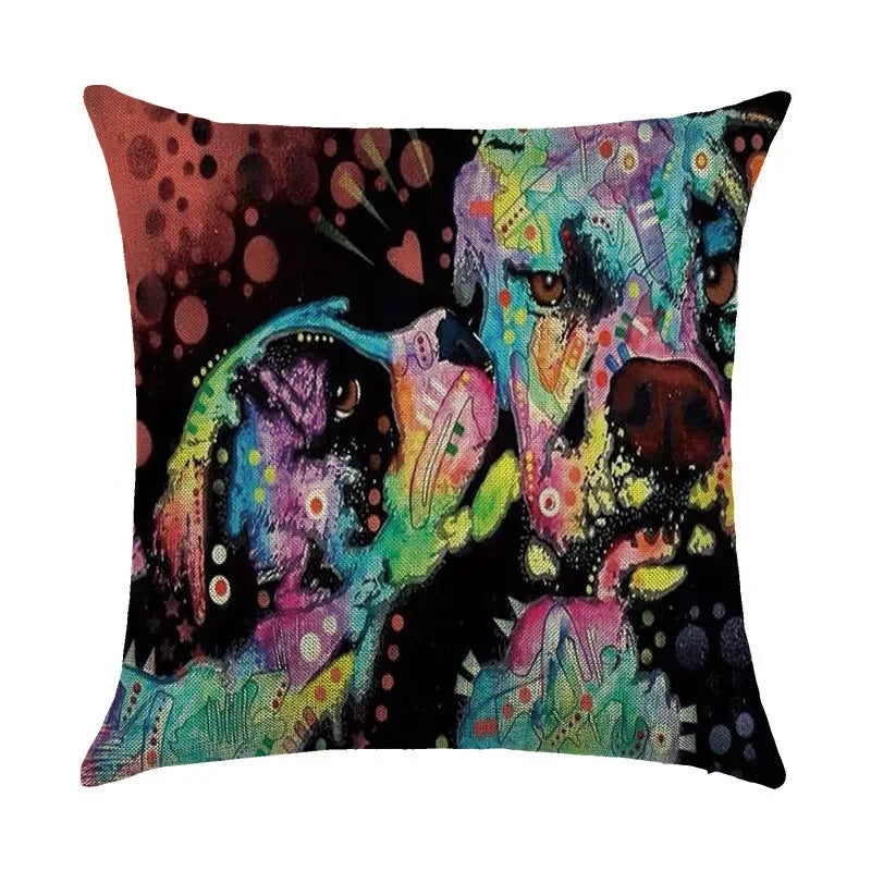 Axyaa Animal Print Pillow Cover: Stylish Sofa & Chair Linen Cushion Cover Art