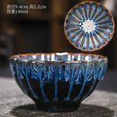 Axyaa Kiln Ceramic Teacups: Hand-Inlaid Kung Fu Design for Travel & Meditation