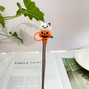 Axyaa Bear Pumpkin Straw Cover: Cute & Reusable Silicone Sippy Cap