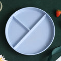 Axyaa Three-Compartment Wheat Straw Grid Dinner Plate for Microwave, Kitchen, Household