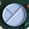 Axyaa Wheat Straw Three-compartment Dinner Plate - Microwave Safe Multipurpose Kitchen Tray