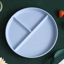 Axyaa Wheat Straw Three-compartment Dinner Plate - Microwave Safe Multipurpose Kitchen Tray