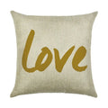 Axyaa Linen Pillowcase 45*45cm for Household Sofa Decor - Love Letter Series