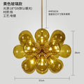 Axyaa Designer Glass Chandelier Modern LED Light Fixture for Children's Room, Living Room, Restaurant