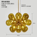 Axyaa Designer Glass Chandelier Modern LED Light Fixture for Children's Room, Living Room, Restaurant