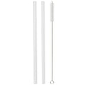 Axyaa Glass Straws Set - High Borosilicate Bent 8pcs Drinking Straw Pack