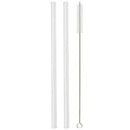 Axyaa Glass Straws Set - High Borosilicate Bent 8pcs Drinking Straw Pack