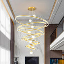 Axyaa Nordic Stair Chandelier Pendant Lights, Ceiling Light for Living Room Bedroom Dining Room