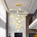 Axyaa Nordic Home Decoration Stair Chandelier Living Room Bedroom Dining Room Pendant Lights Ceiling Light Indoor Lighting
