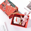 Christmas Ceramic Mug Santa Claus Pattern by Axyaa: Festive Coffee Tea Cup Set