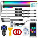 Axyaa RGB Ambient Lights 10-in-1 Car Atmosphere Lamps with USB Remote Control