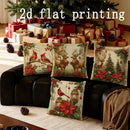 Axyaa Christmas Floral & Wildlife Pillow Covers for Sofa, Bedroom, Car - Pattern Cushion Cover