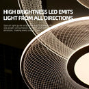 Axyaa Aluminum LED Pendant Lamp: Modern, Simple Design for Living & Dining Rooms