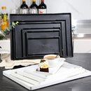 Axyaa Imitation Wood Pattern Food Storage Tray Set - Tea Coffee Snack Dishes